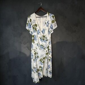 reformation tyra short sleeve v neck midi dress Reformation Tyra Short-Sleeve V-Neck Midi Dress